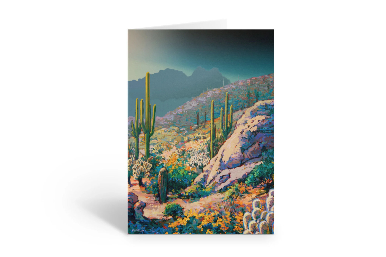 Arizona Desert Note Cards – Saguaro Cactus Scenery, Box of 10