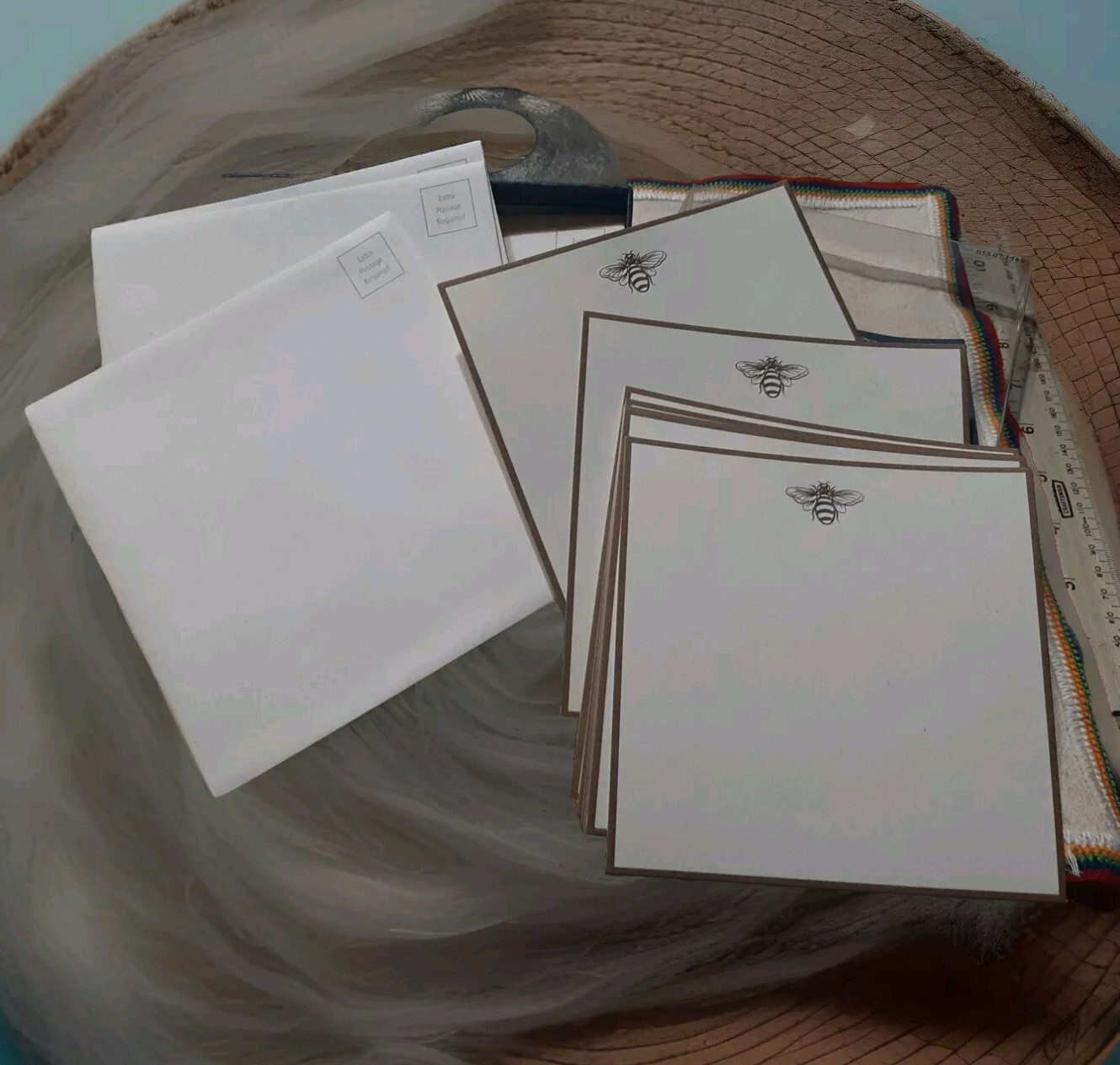 Gartner Studios 9 Blank Bumblebee Bee Note Cards & Envelopes BEEKEEPER TAKE NOTE