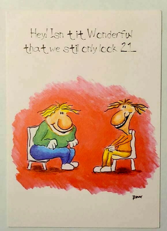 1 Birthday Greeting Card/Envelope Humorous Adult Look 21 Without Bi Focals Older