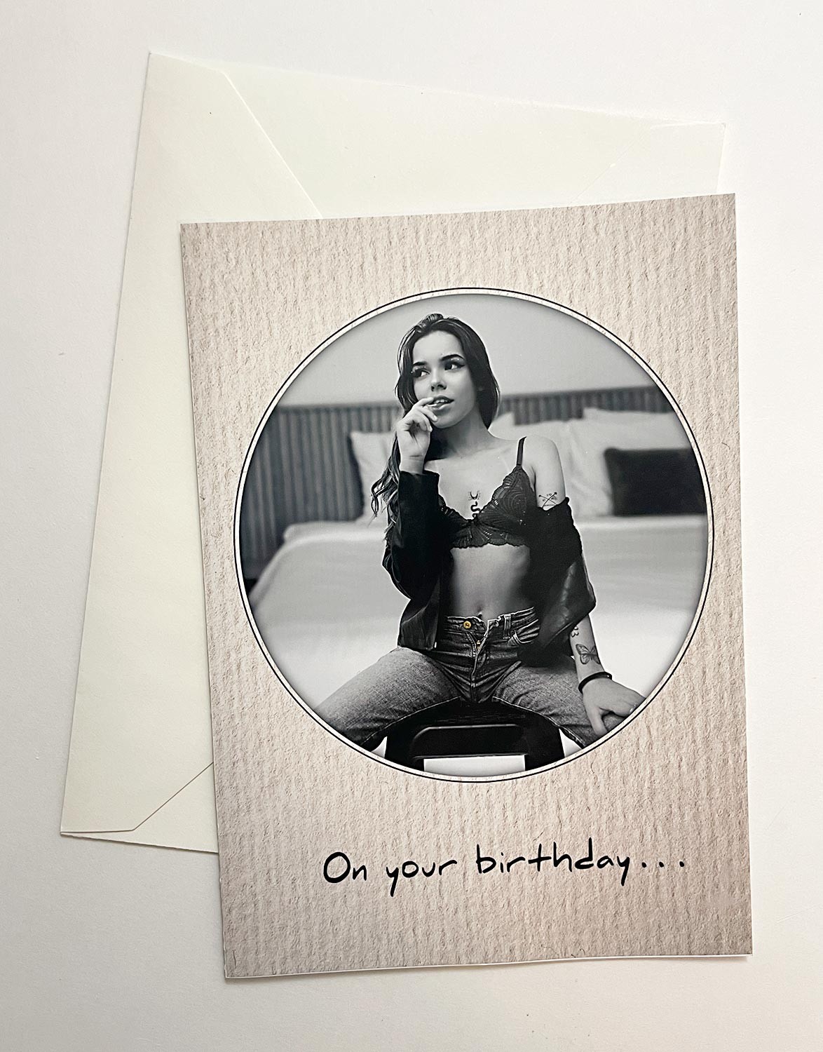 Adult Birthday Card “Spread a Little Happiness” version 2 with envelope.
