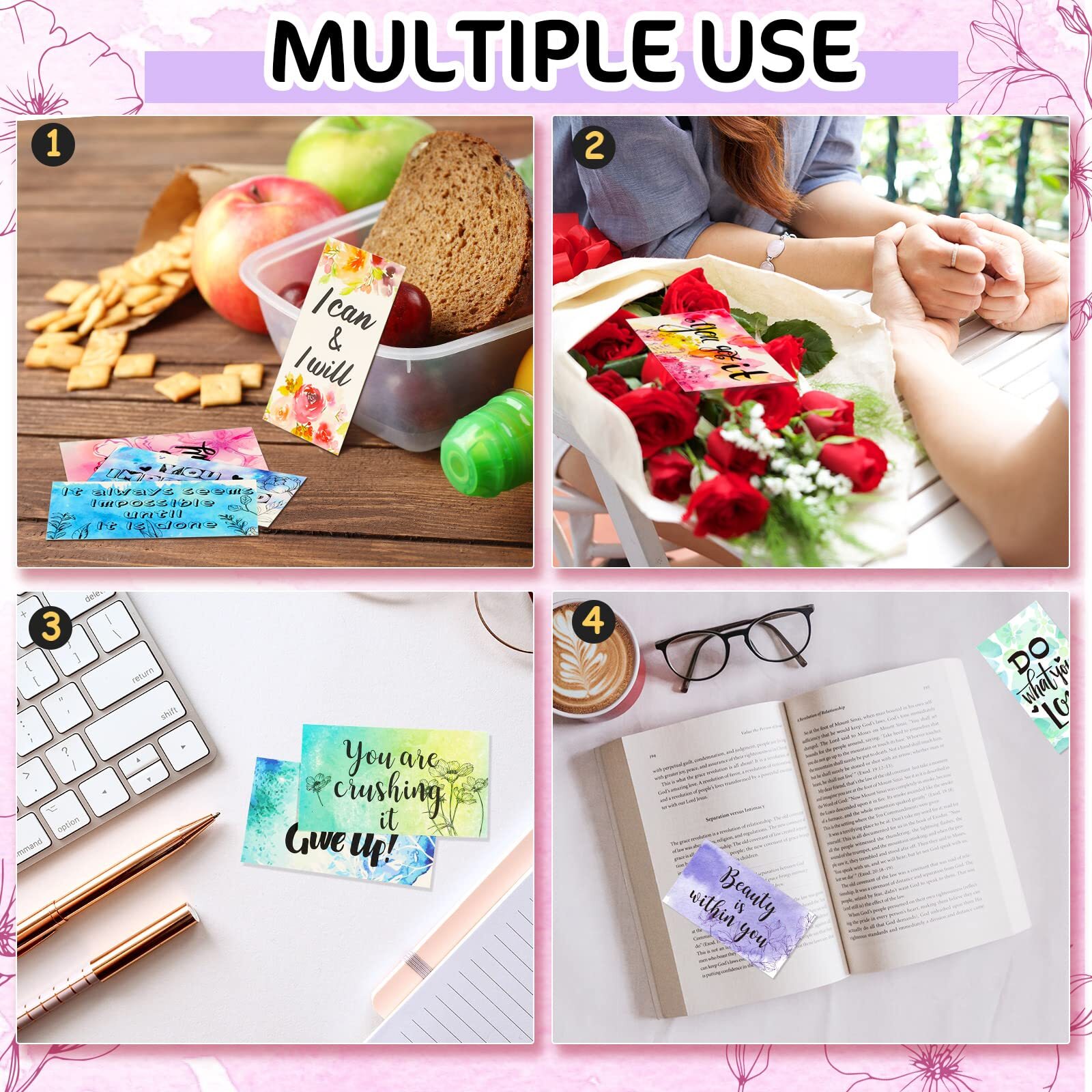 120 Pcs Motivational Encouragement Cards Kindness Appreciation Gratitude Cards