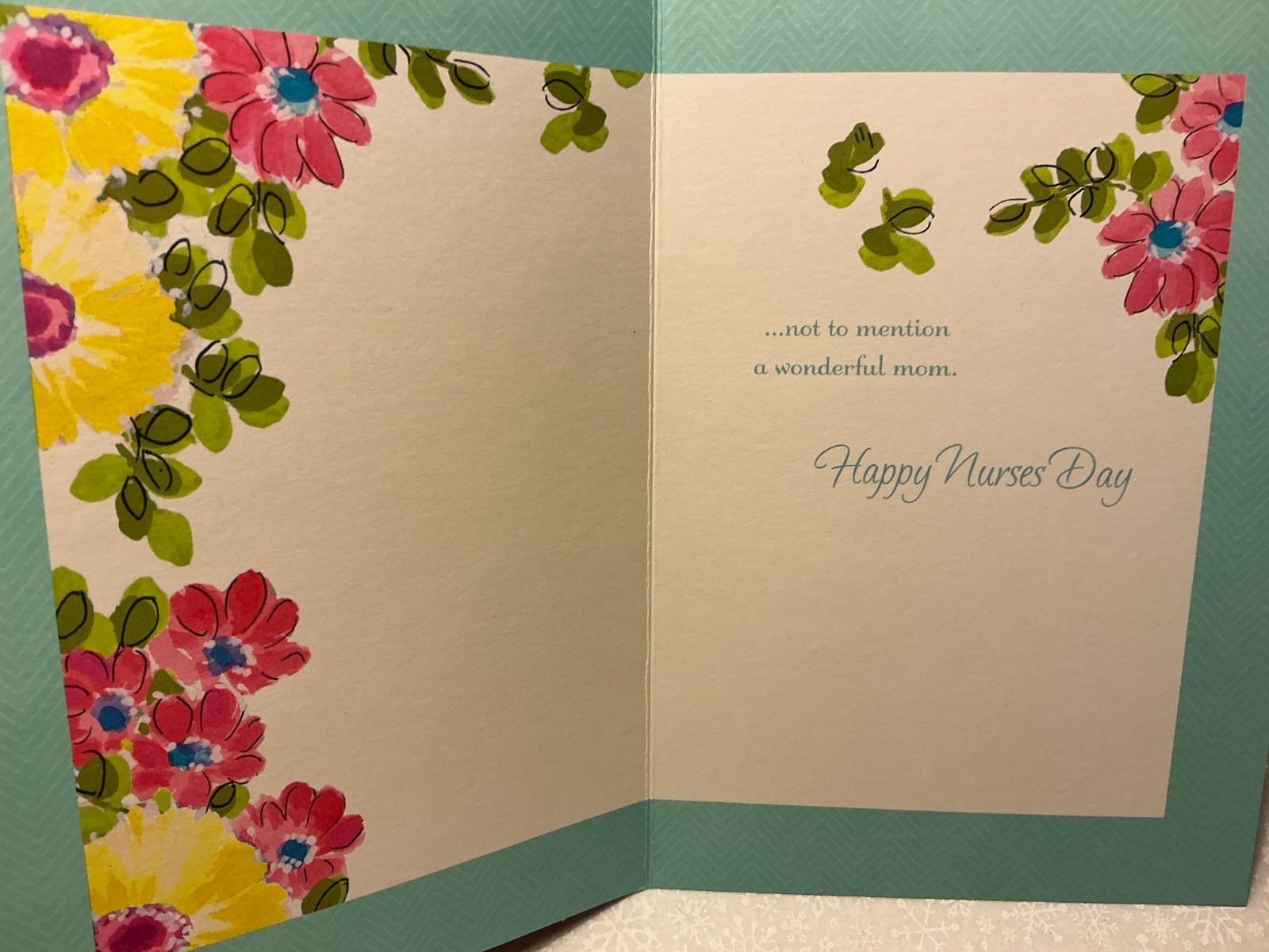 NURSE’S DAY HALLMARK GREETING CARD New w/Envelope”MOM-THOUGHTFUL & CARING”