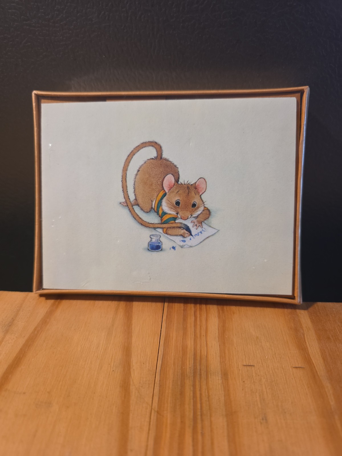 Hallmark Boxed Blank Note Cards Envelopes 10 Ct Vintage Mouse Ephemera NOS