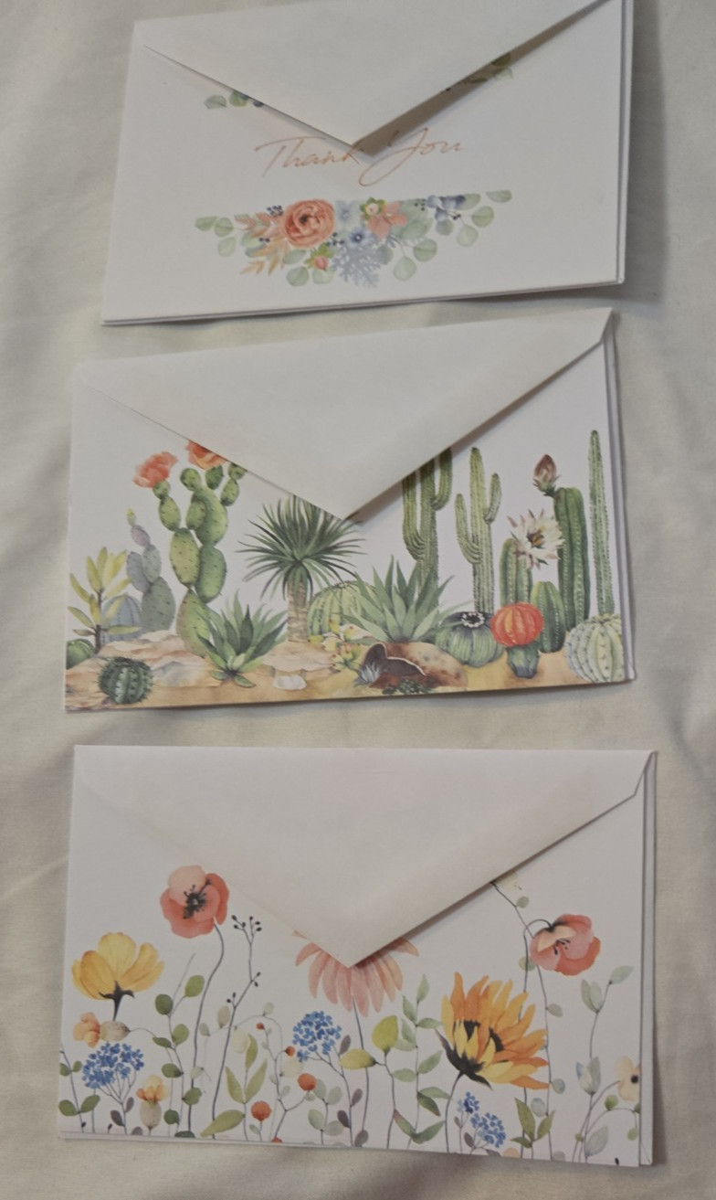 Greeting Cards (assortment) 3 THANK YOU. Blank on the insides.