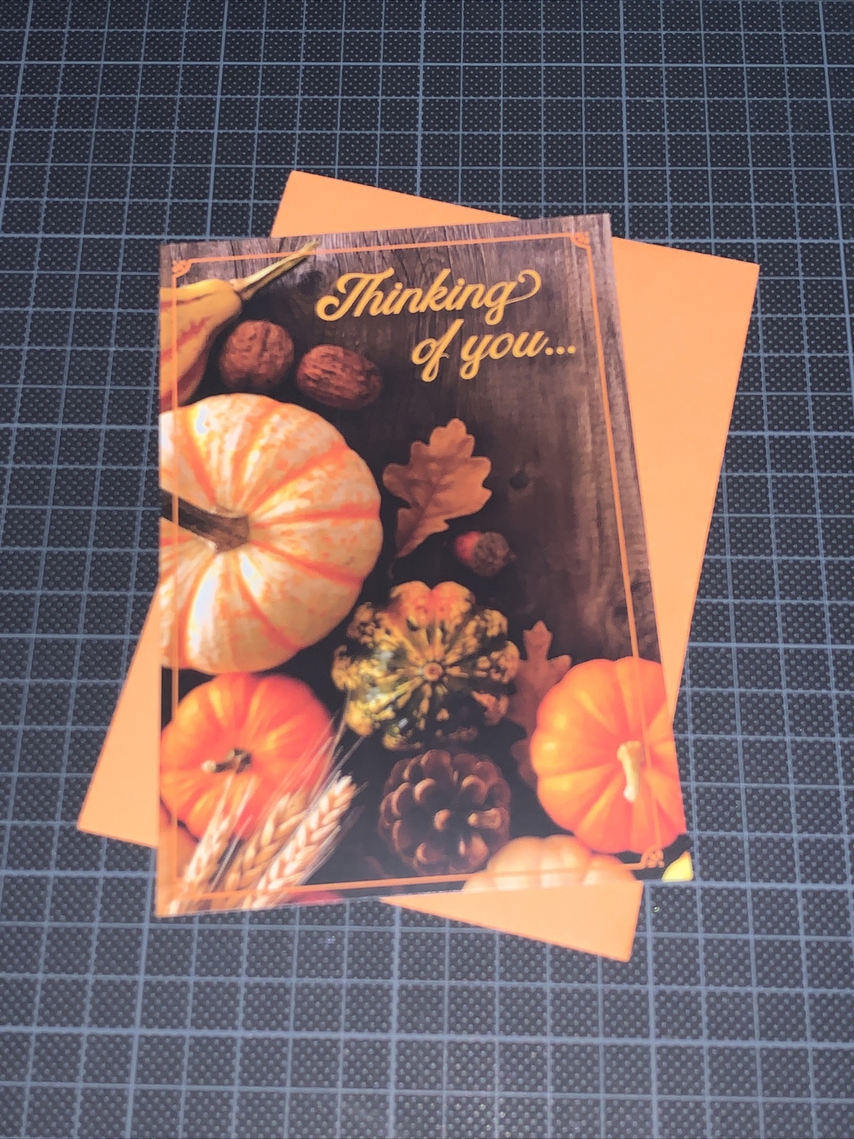 Hallmark Fall/Halloween Thinking Of You Card: Wish You A Bright Beautiful Autumn