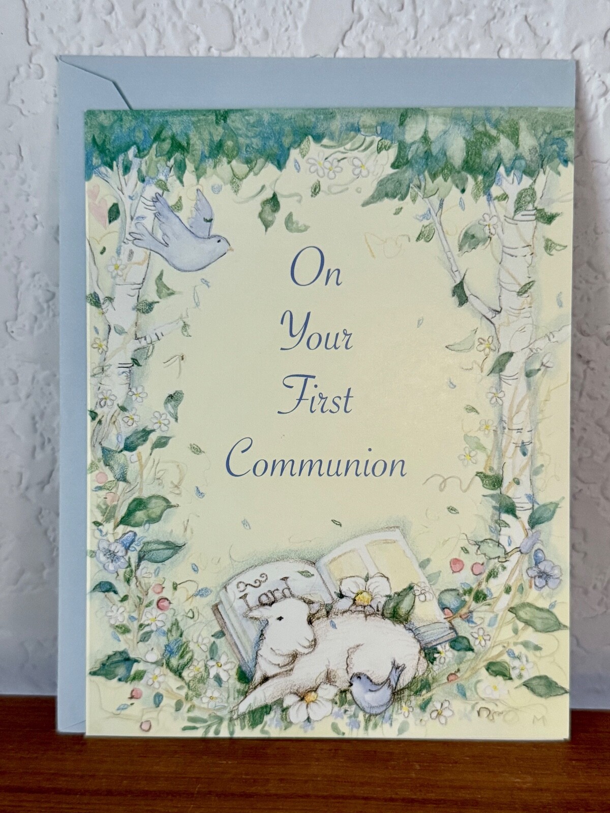 Vintage Renaissance “On Your First Communion May God’s Love…” Greeting Card