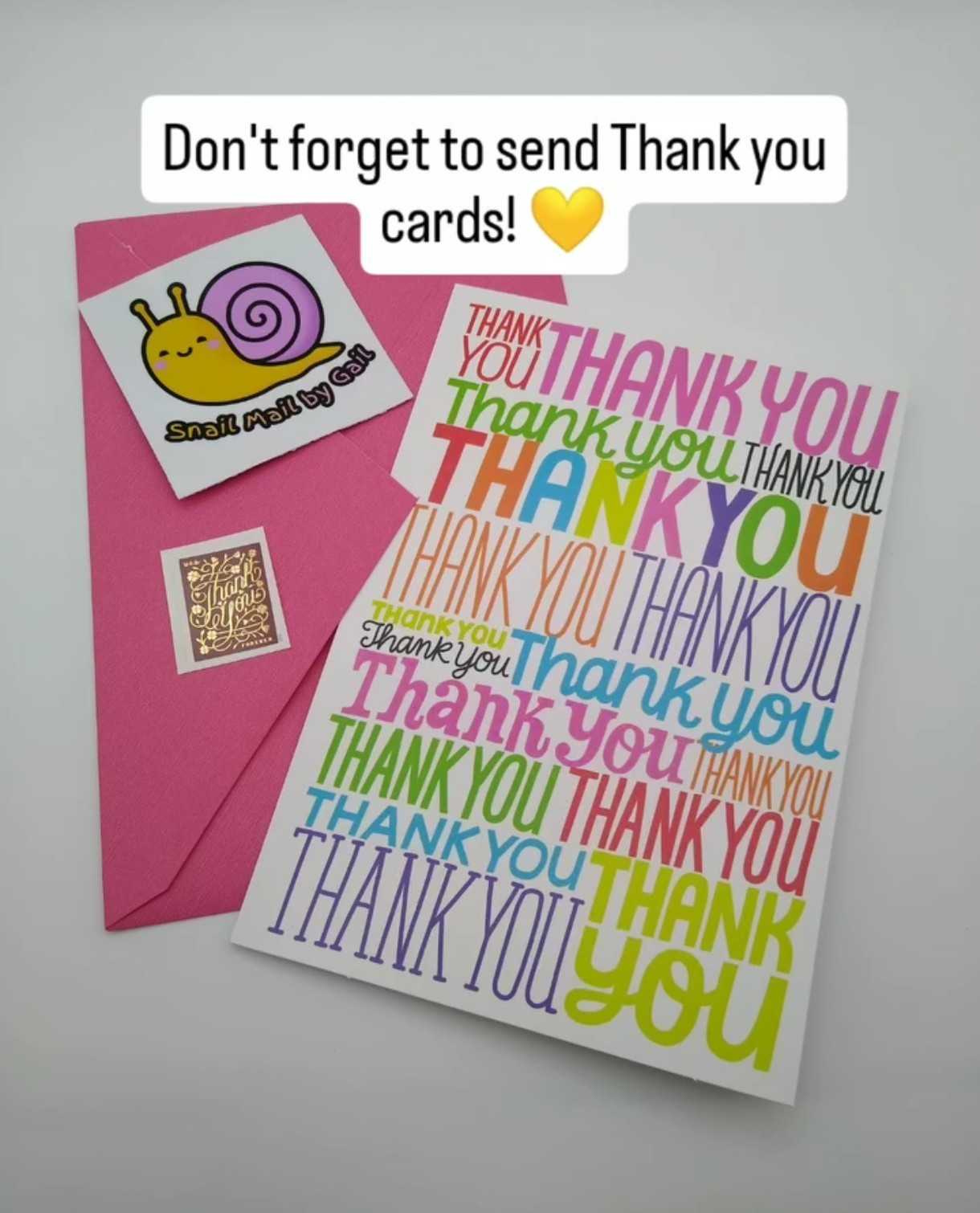 Set Of 5 Varying ThankYou Cards With 5 Envelopes & 5 US Postage Forever Stamps