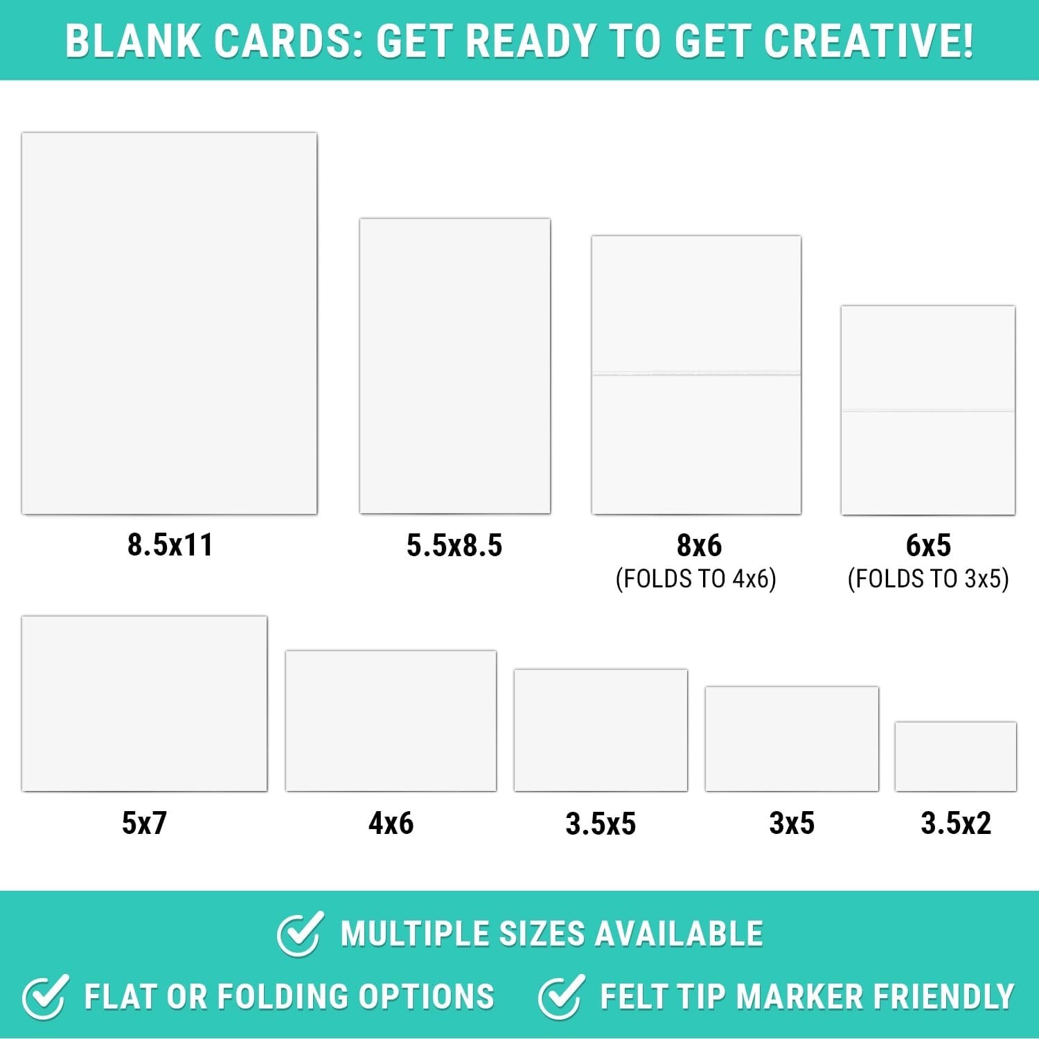 Thick Cardstock Note Cards 3.5×5 – Perfect for Writing & Stamping