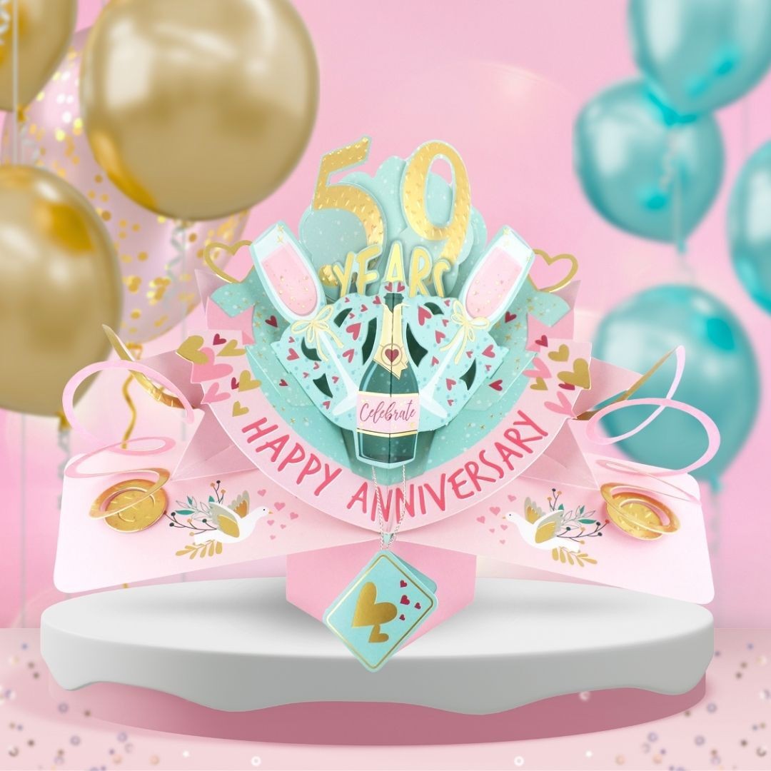 59 Years Happy 59th Anniversary Pop-Up Greeting Card