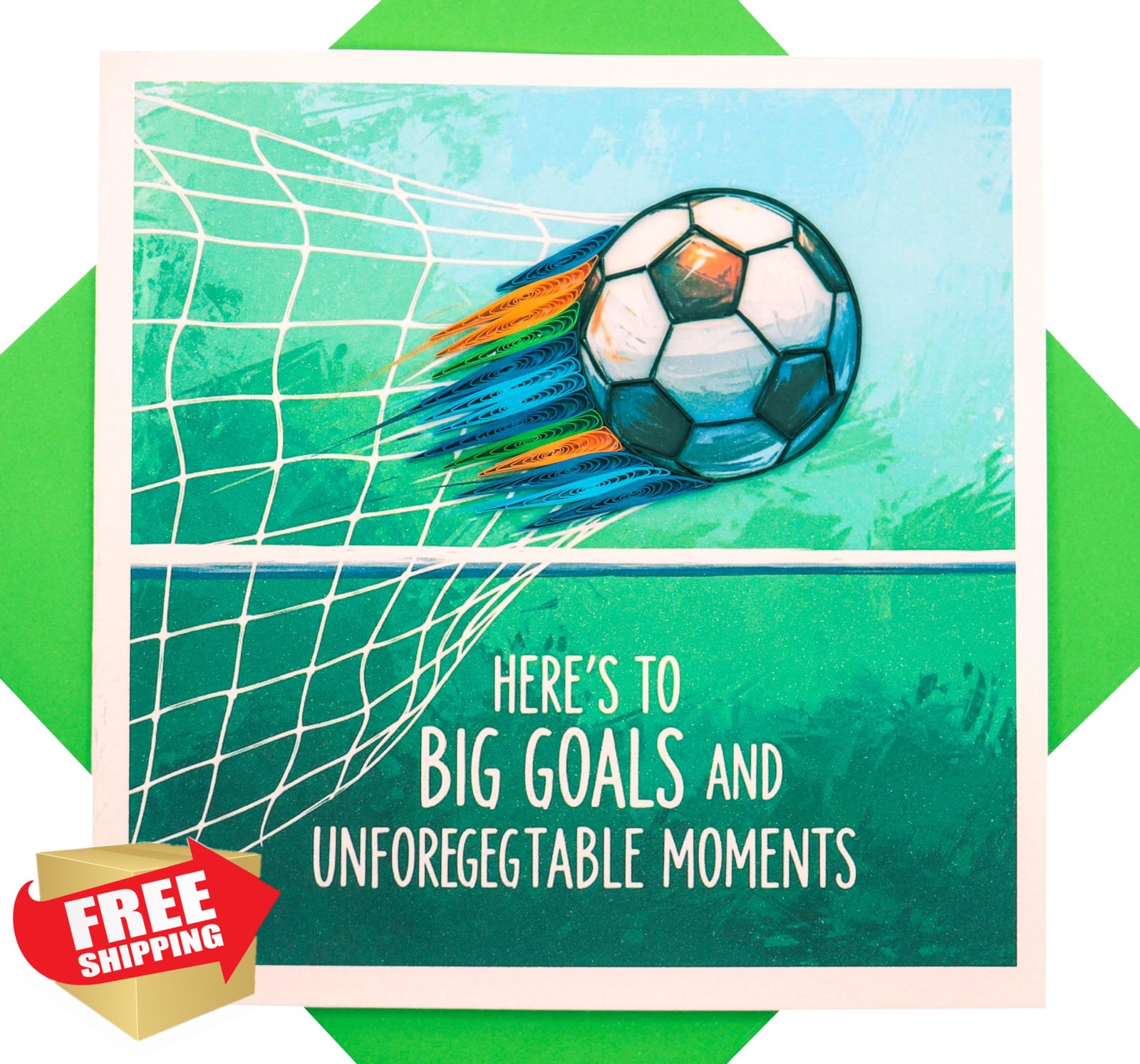 GREENHANDSHAKE Big Goals greeting card 6″ x 6″