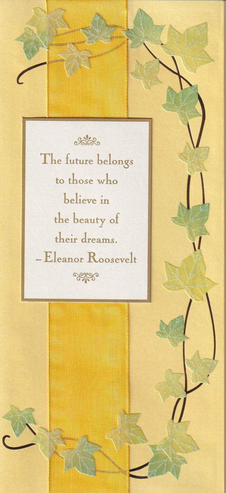 PAPYRUS GRADUATION CARD NIP MSRP $6.95 YELLOW W/IVY CARD (K1)
