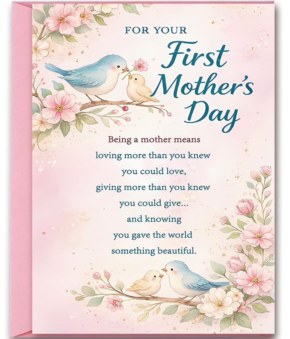 First Mothers Day Card, Happy 1st Mother’s Day Card Gifts for New Mom, First Tim