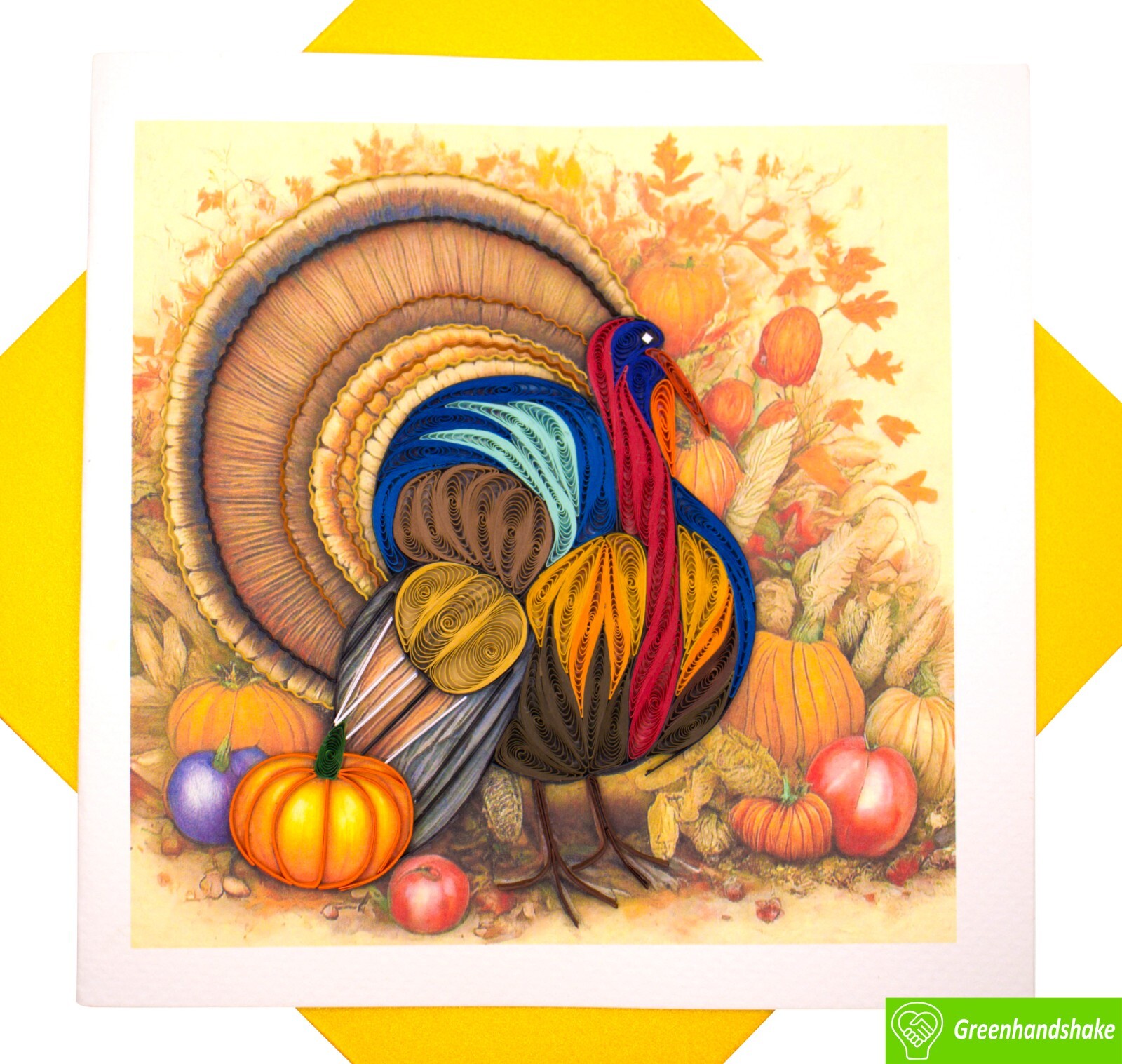 Thankful Wild Turkey Quilling Greeting Card – GREENHANDSHAKE