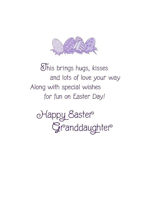 For You Granddaughter At Eastertime – Easter Greeting Card – 22643