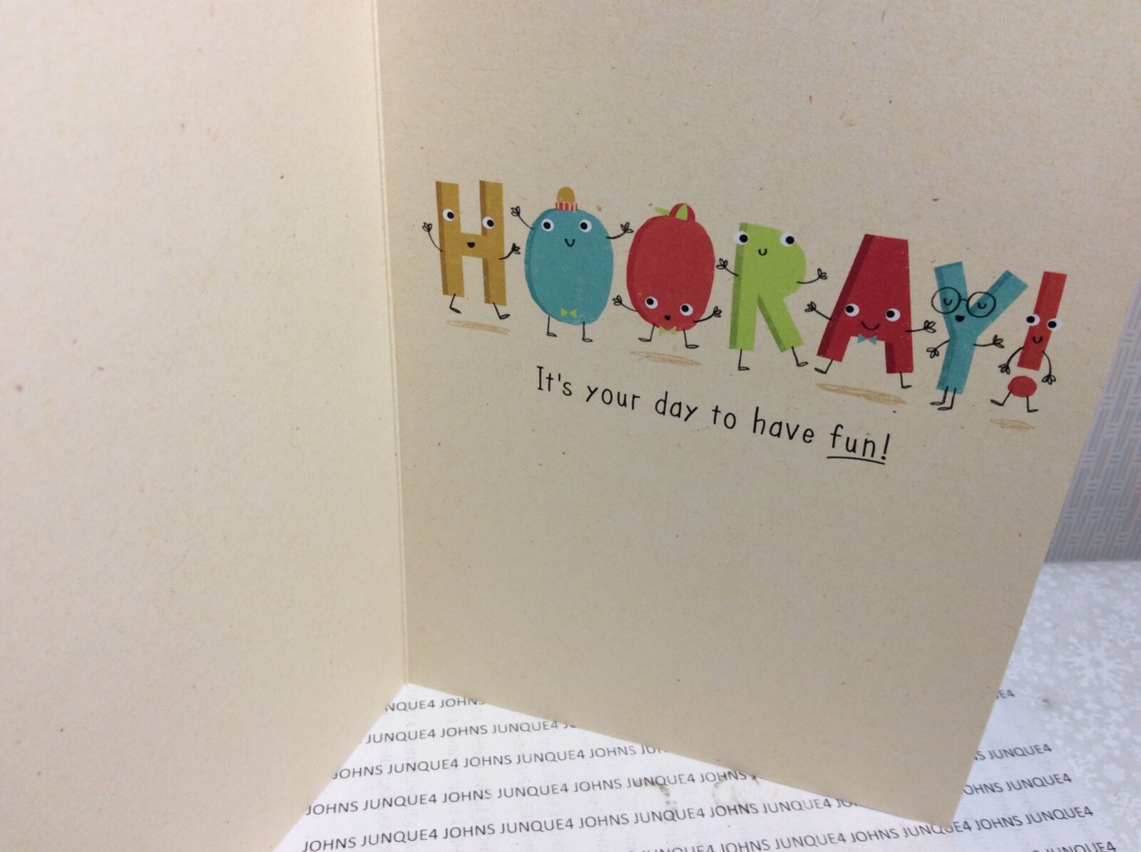 HAPPY BIRTHDAY CHILDREN’S CARD RSVP New w/Envelope “Hooray it’s your day to….”