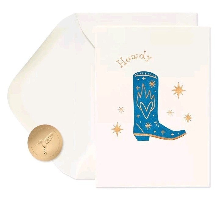 Papyrus Blank Multipurpose Card Cowboy Boot 👢