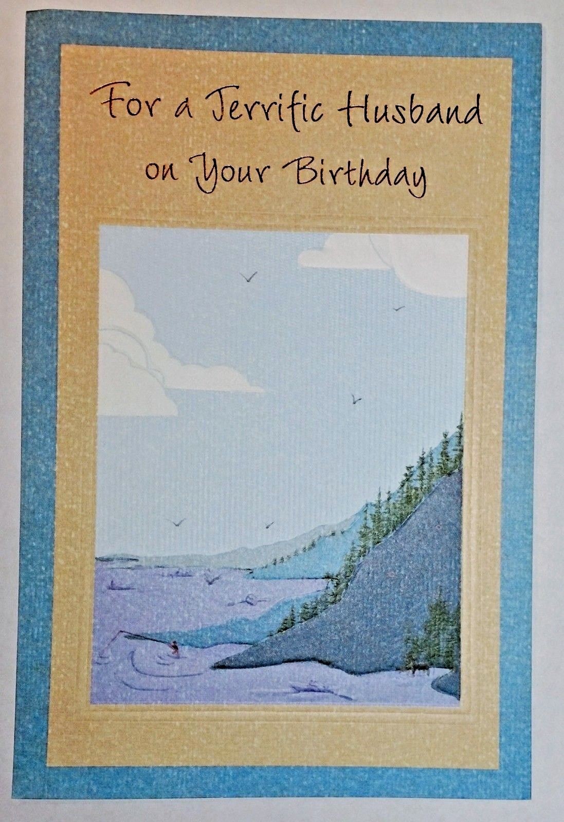 1 Birthday Greeting Card/Envelope Husband Spouse Dependable Thankful Love Happy