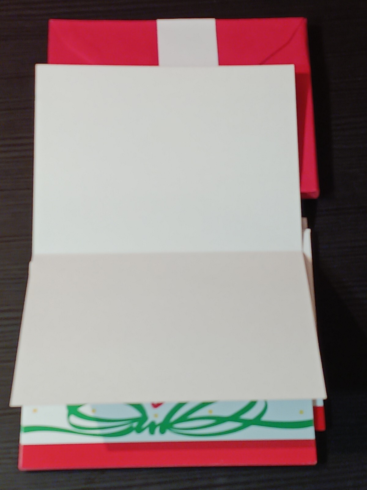 CURRENT Vintage Thank You Cards & Envelopes 12 pack Red & Green Blank Inside NEW