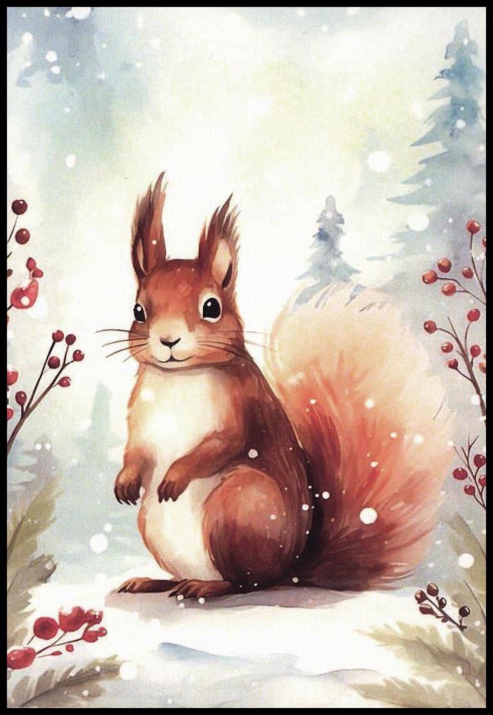 Notecard – Squirrel – Any Occasion – Blank Inside – 3 1/2″ x 5″ – CL079G