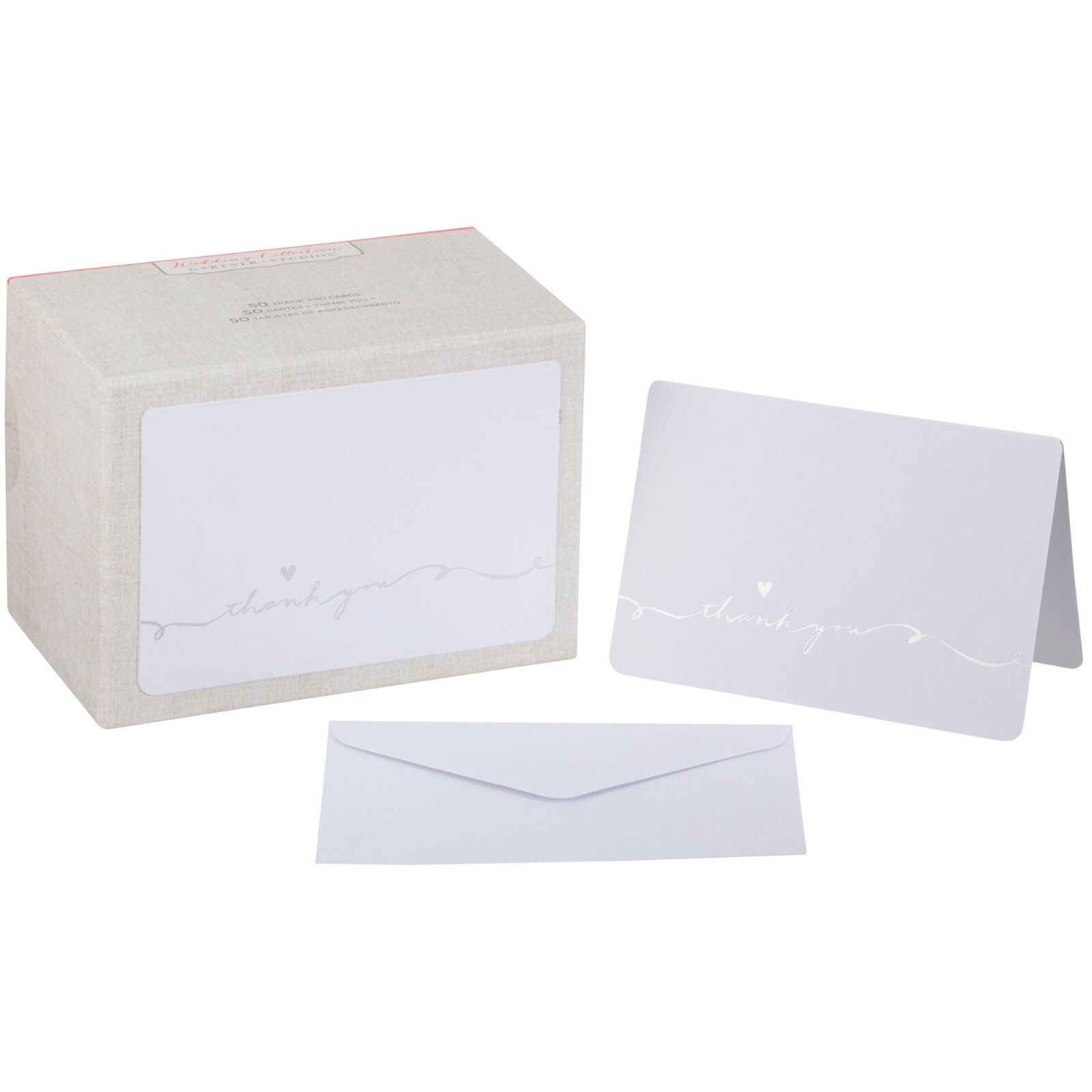 Gartner Studios Thank You Greeting Cards, with Envelopes 4.2″ x 5.7″ (50 Count)