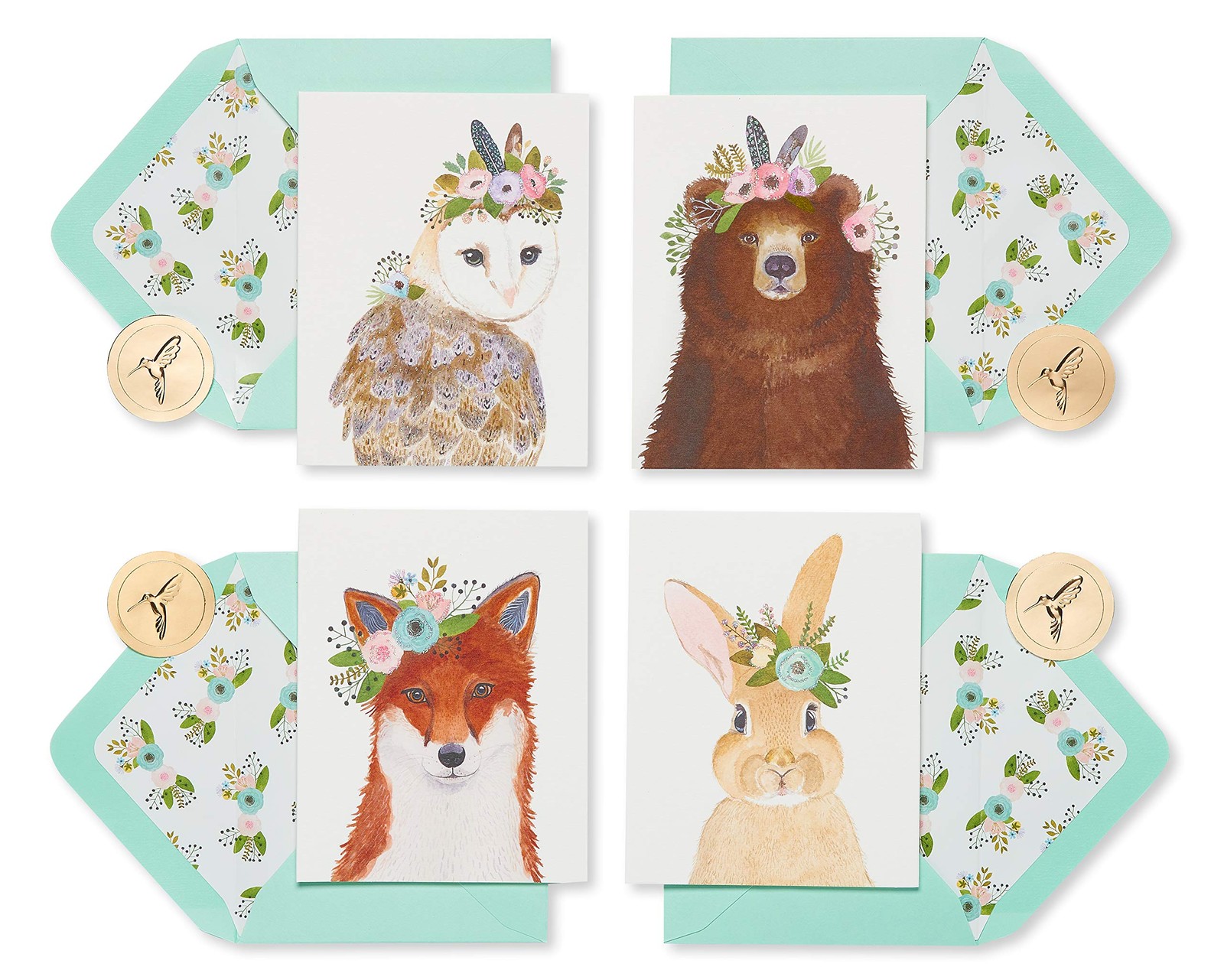 Papyrus Blank Cards With Envelopes, Woodland Animals (20-Cou
