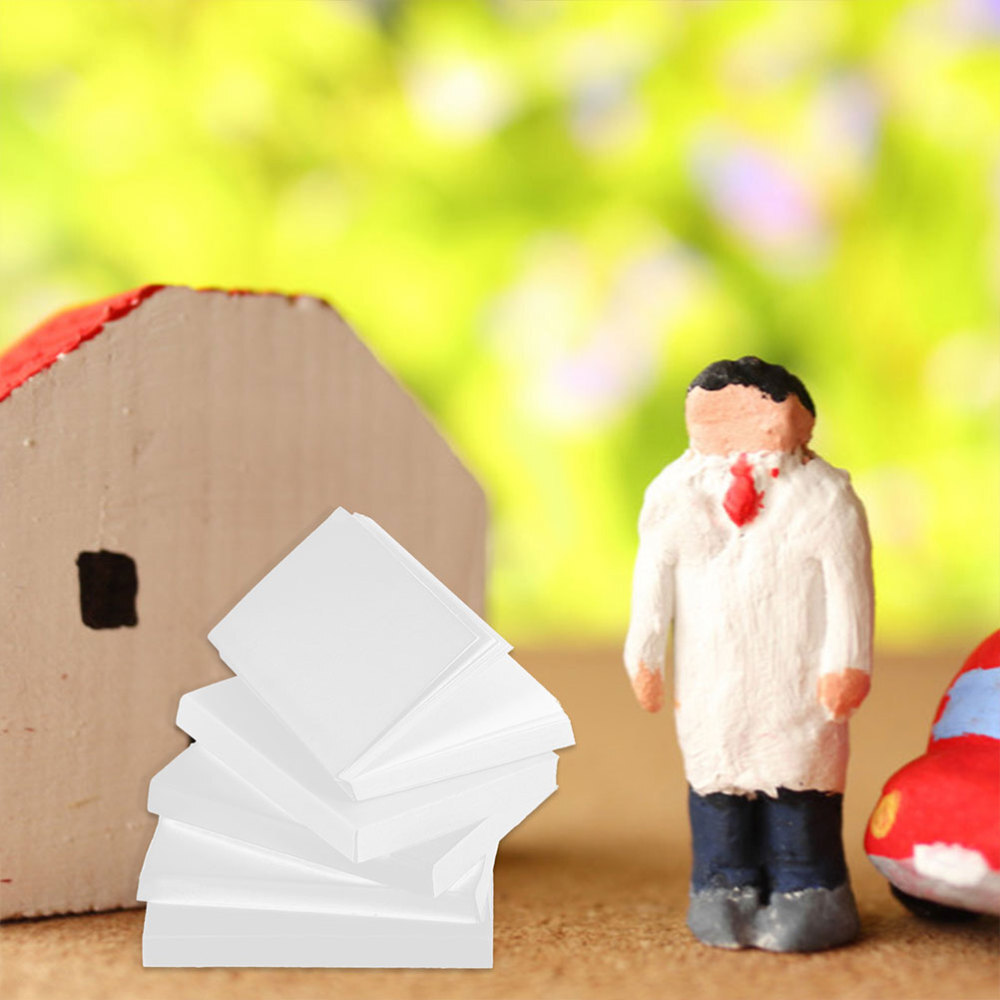 50PCS 1:12 Dollhouse Mini Blank Books Miniature Paper Book Model Decors