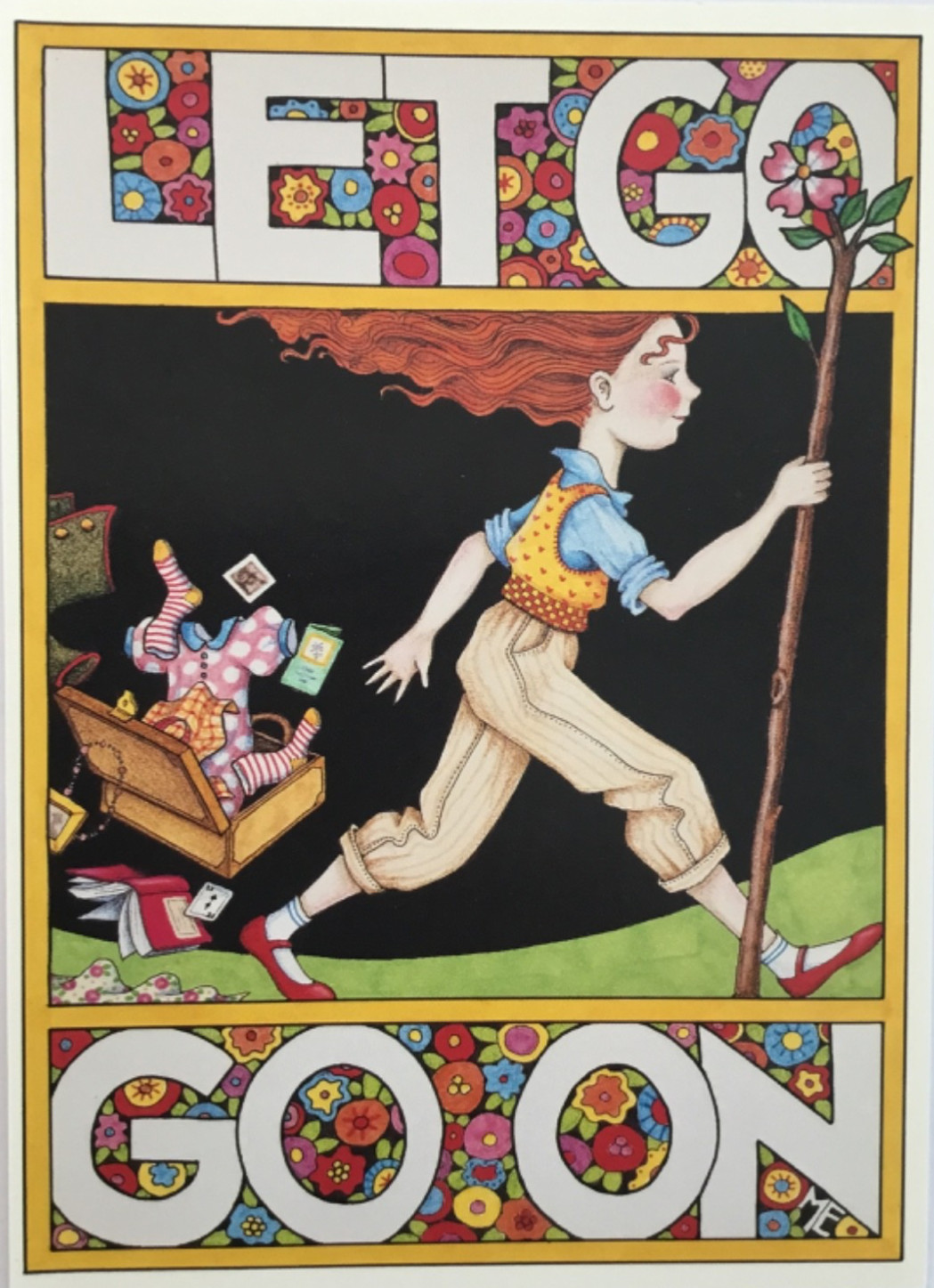 Sunrise- Mary Engelbreit- Friendship- Let Go…Go On- Vintage 1993