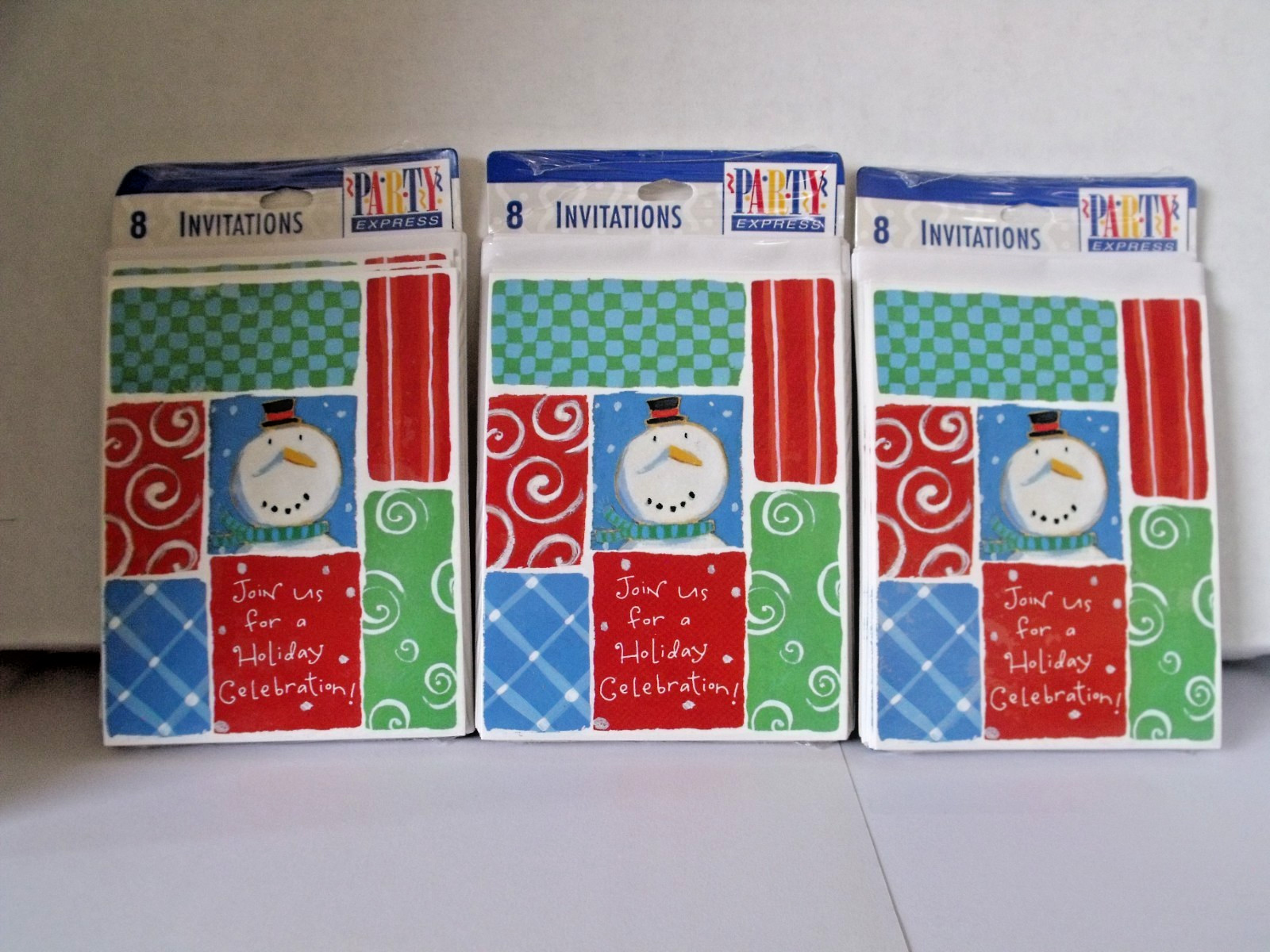 Party Express Holiday Invitations by Hallmark (3 Packs Of 8) NEW SEALED