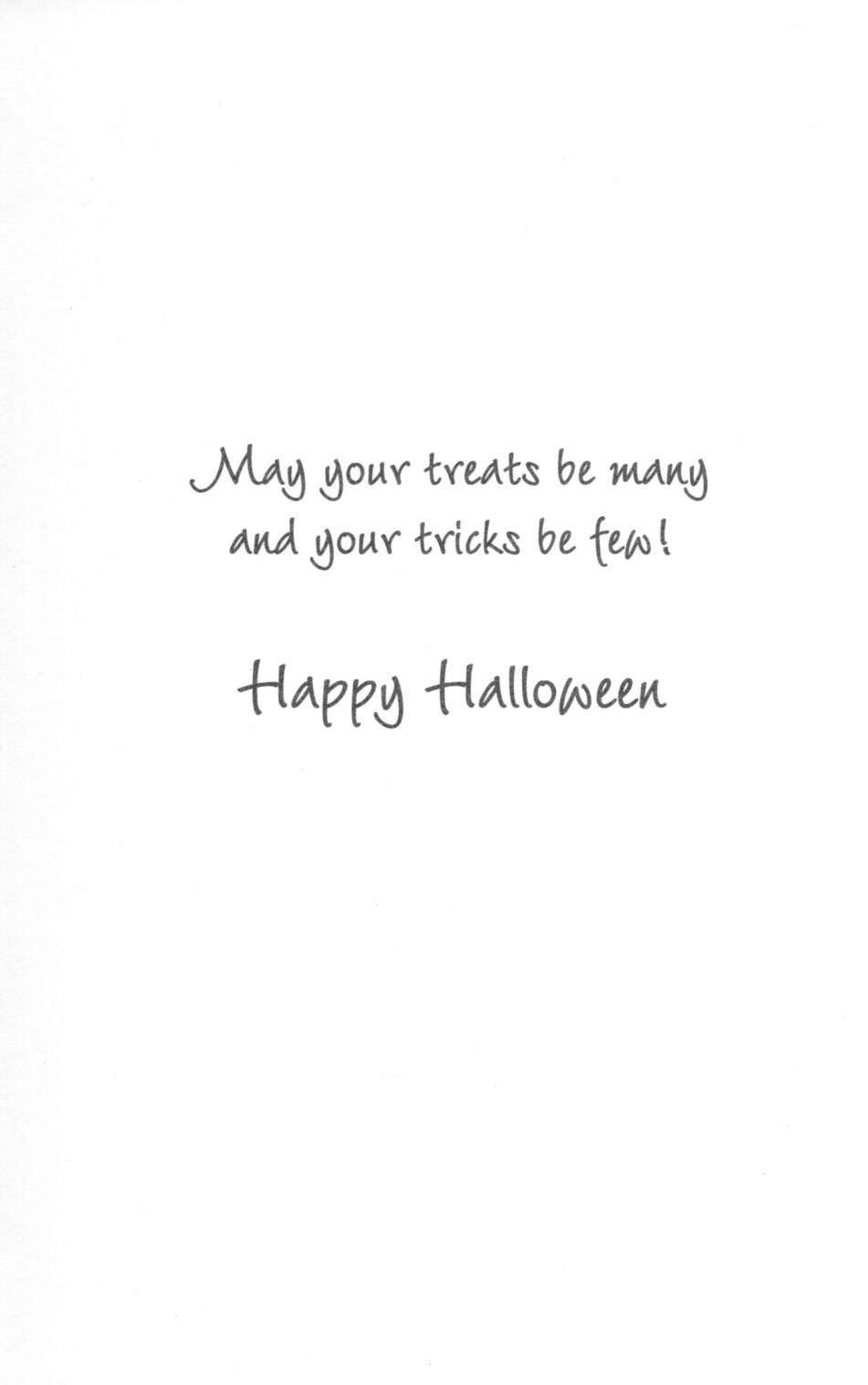 Simple HAPPY HALLOWEEN Card, Pumpkin Smile Many Treats by Gallant Greetings +✉
