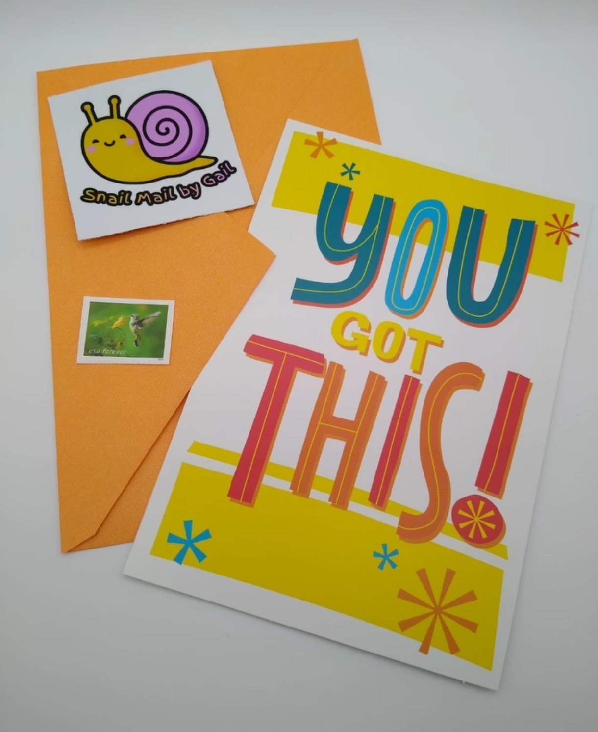 Set Of 5 Varing Encouragement Cards W/ 5 Envelopes & 5 US Postage Forever Stamps