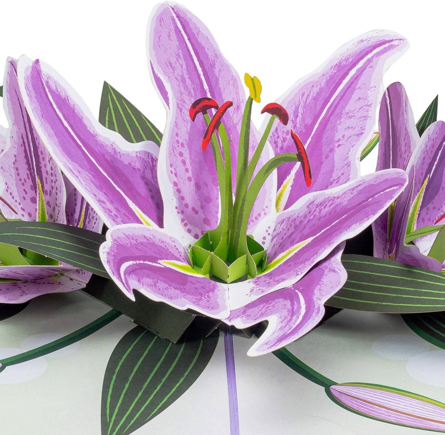 Exquisite 3D Purple Lilies Pop-Up Card for Valentine’s Day & All Occasions
