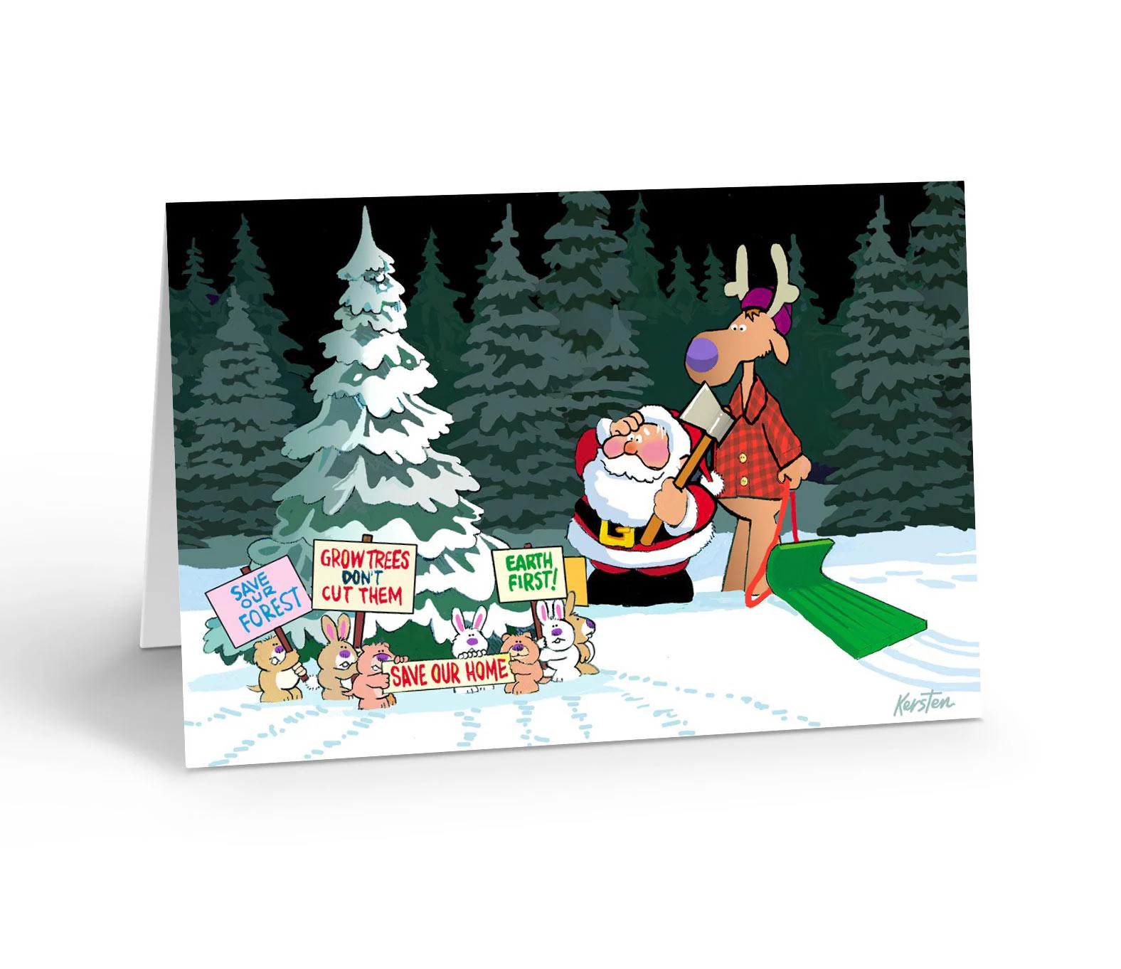 Stonehouse Collection – Save our Forest Christmas Cards – Tree Friendly Holiday