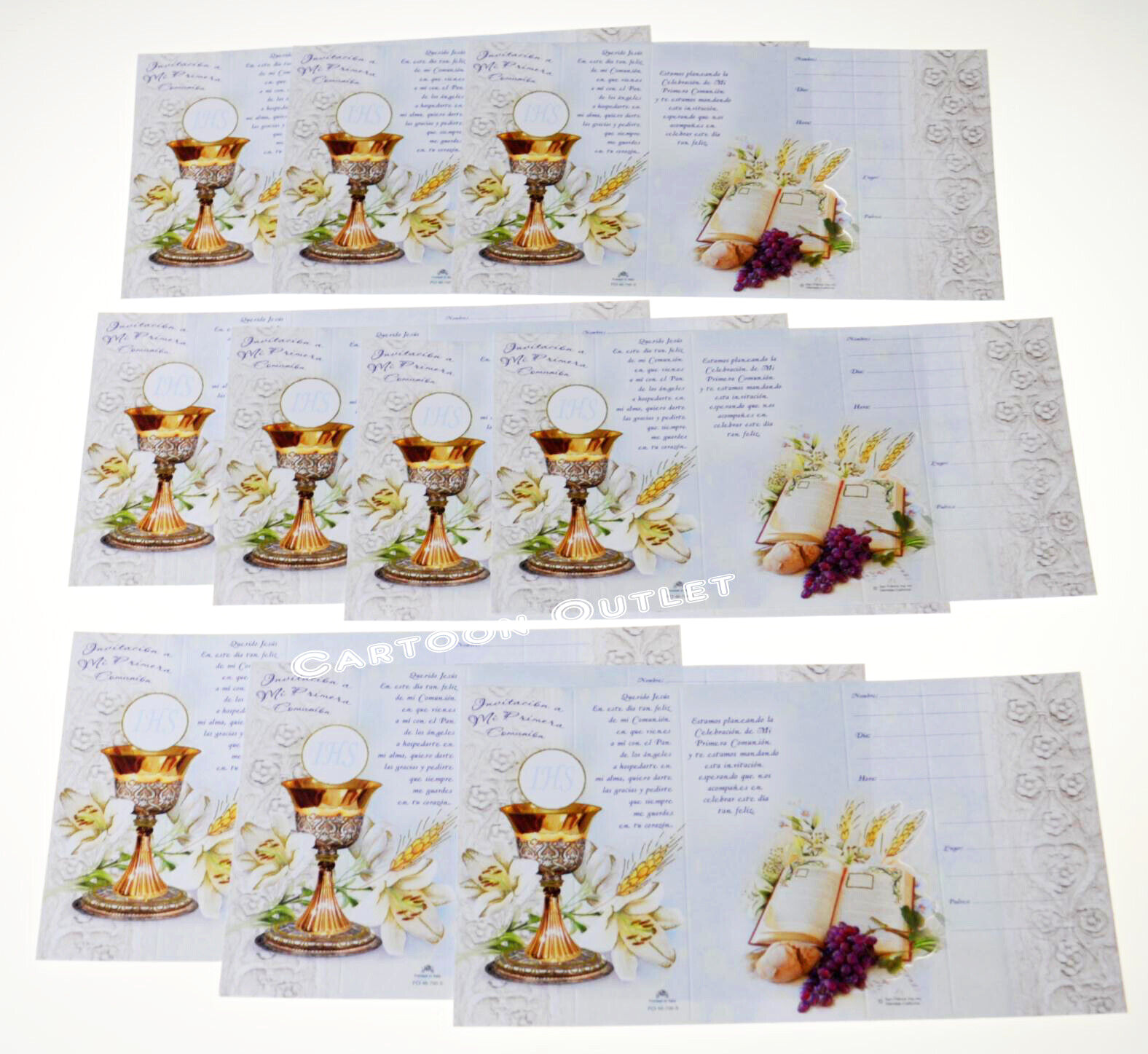 Invitaciones de Primera Comunion Spanish First Communion Invitations Favors