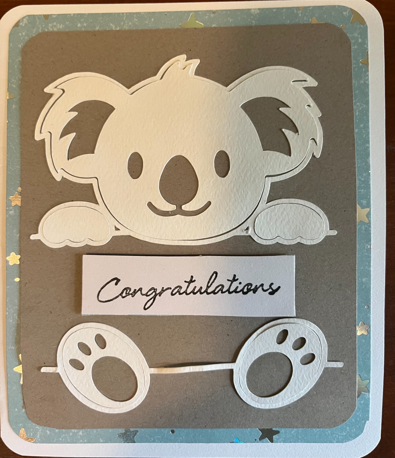 Homemade baby card