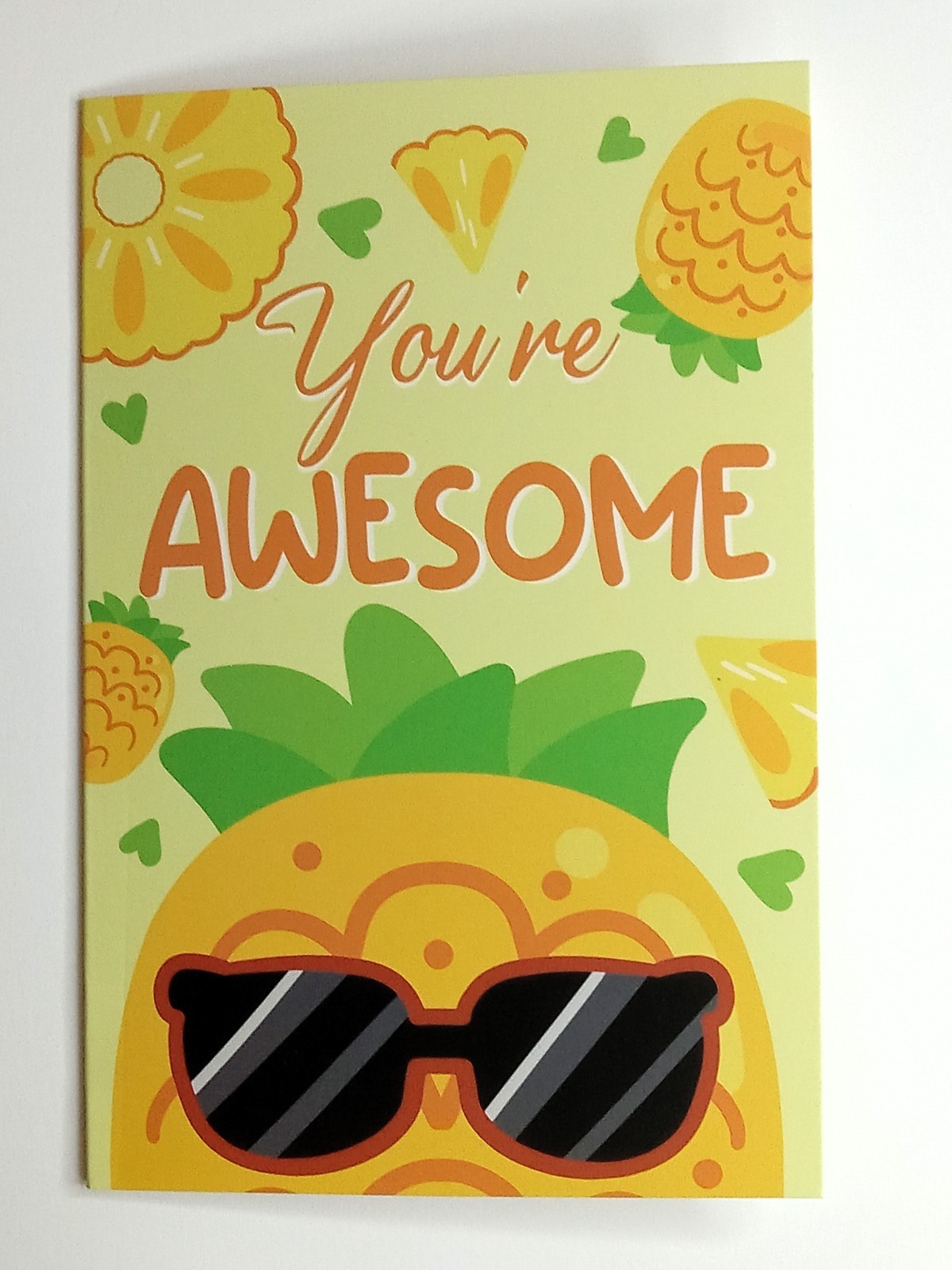 Encourgement Greeting Card, You’re Awesome, Pineapple, Fruit, Congratulations