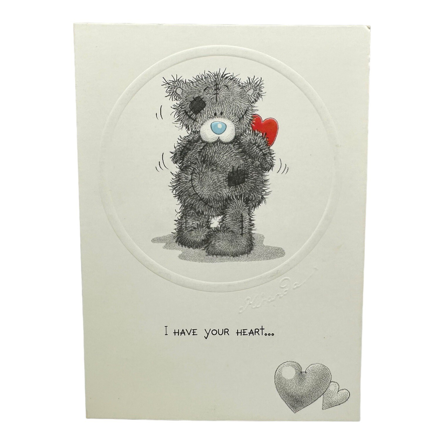 Me To You – Cute VALENTINE Card, Teddy Bear Keeping Heart + Envelope