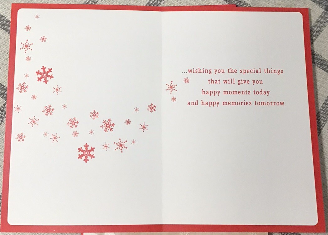 3 Hallmark Merry Christmas Cards Friends Family 8×5.25 Expressions Red Door