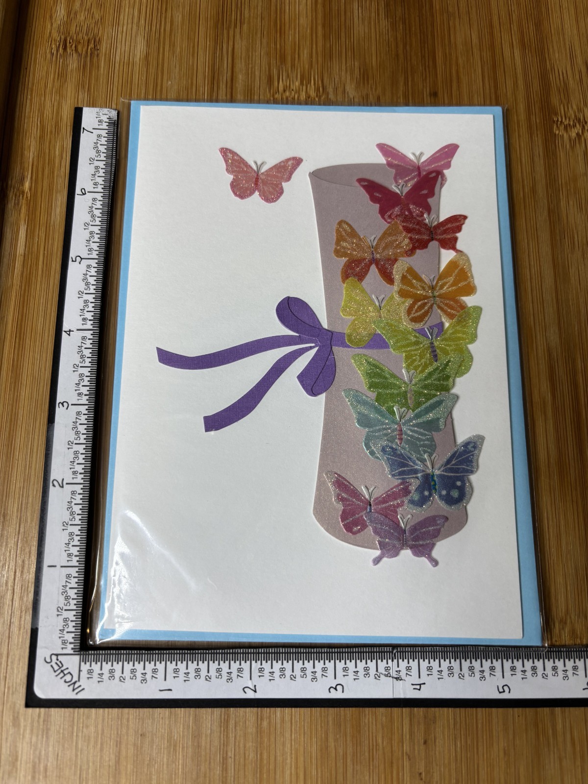 Papyrus Greeting Card Graduate Graduation Grad Diploma Butterfly Rainbow Pastel