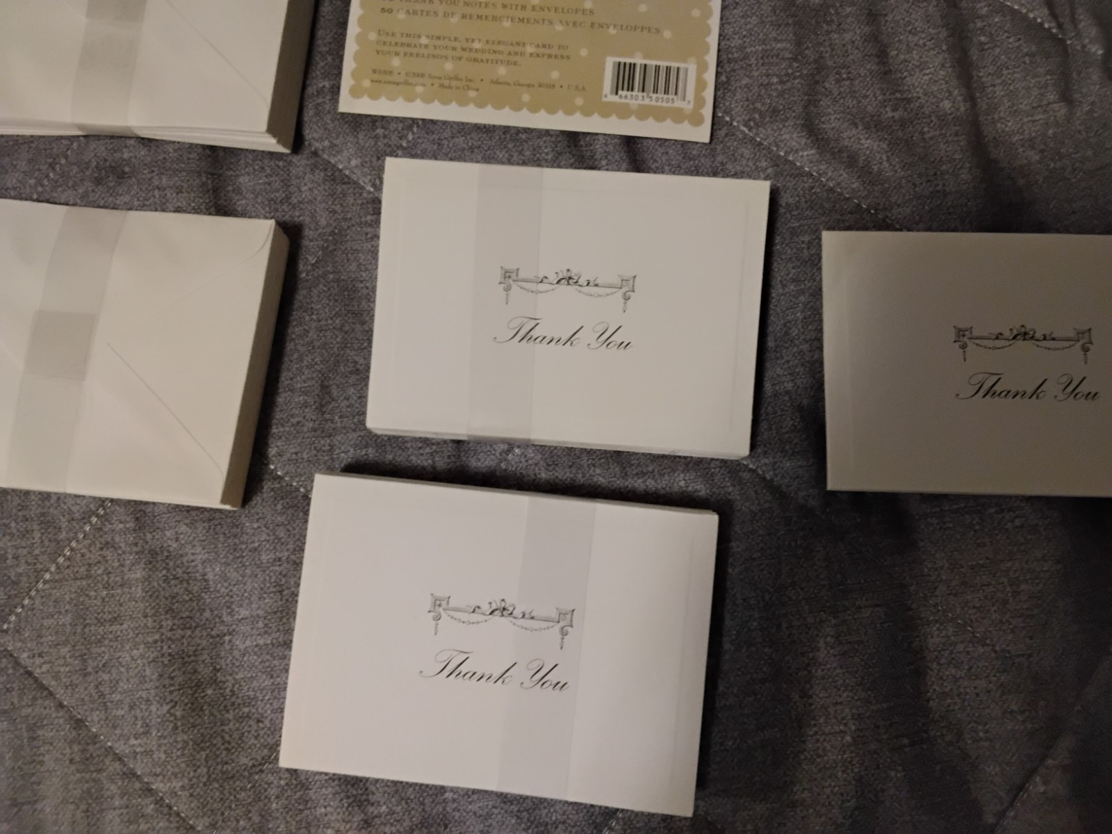 NIB New ANNA GRIFFIN The Wedding Studio 50 Thank You Fold Note Cards Envelopes