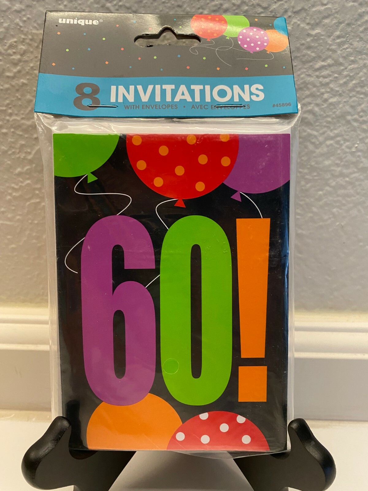 UNIQUE 60! Birthday Party Invitations 8 count