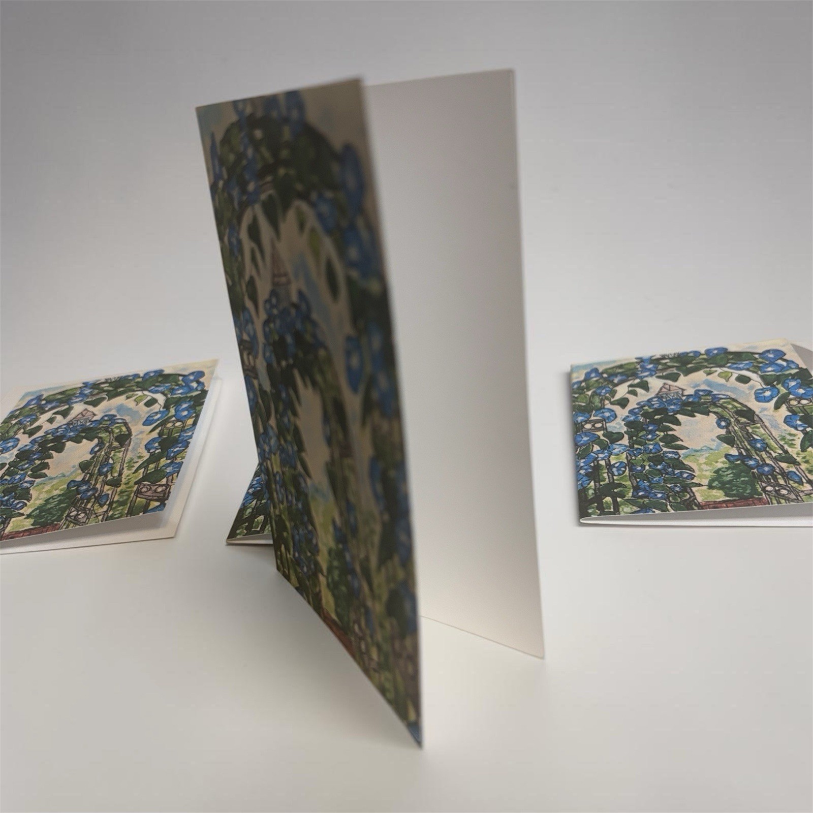 Morning Glory Archway – Blue Skies Garden Escape Greeting Cards Set of 5
