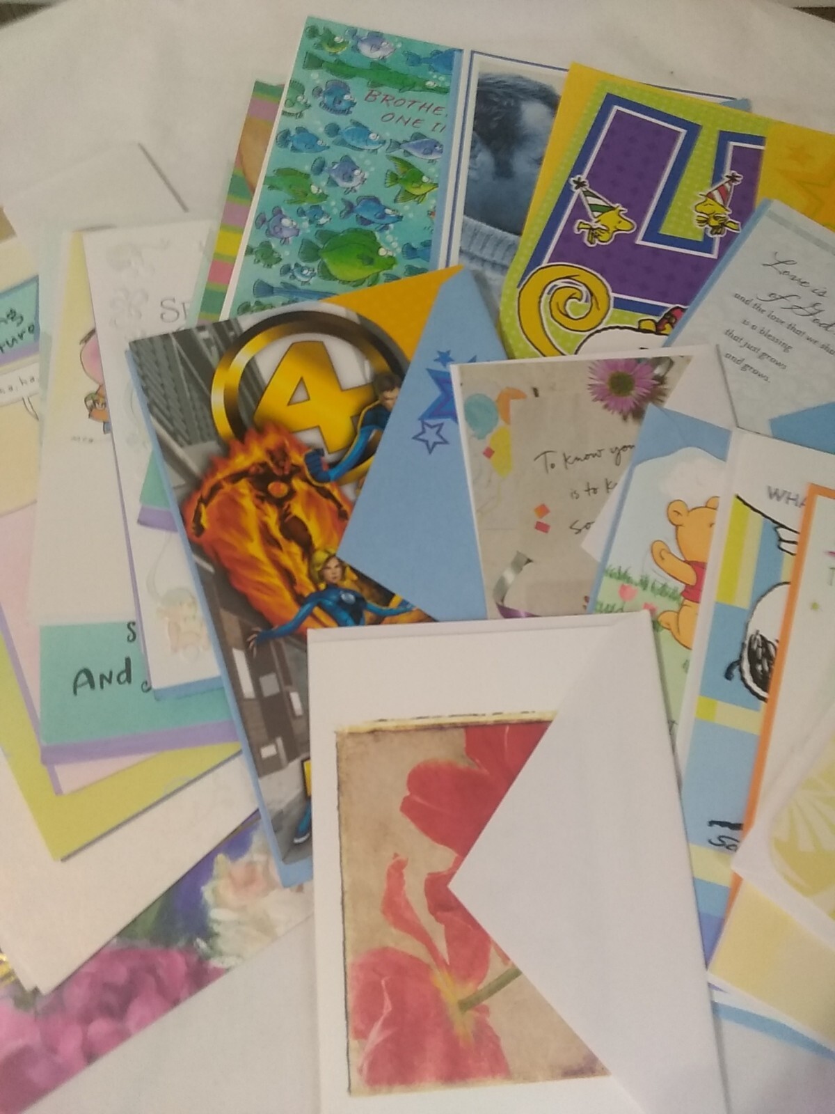 Greeting Cards Lot Of 26 Assorted Occasions Sizes Brands With Envelopes