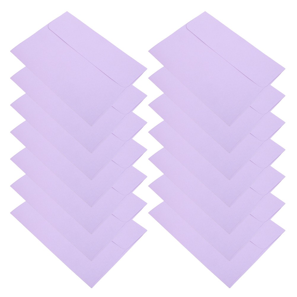 80Pcs Lavender Paper Envelopes Set Reusable for Wedding Invitation Mailing