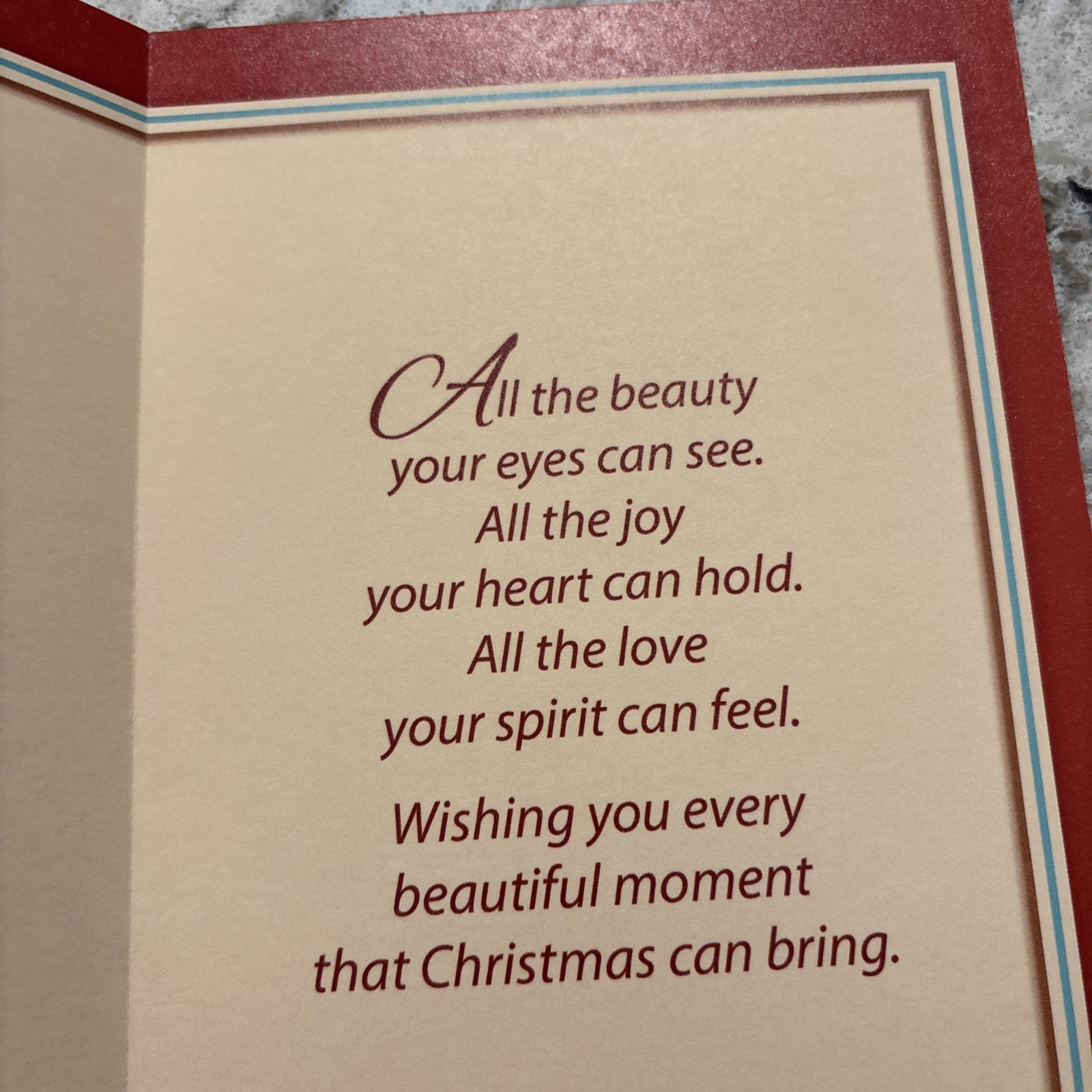 Merry Christmas All The Love Wishing 5”x7.75″ Stockwell Greeting Card
