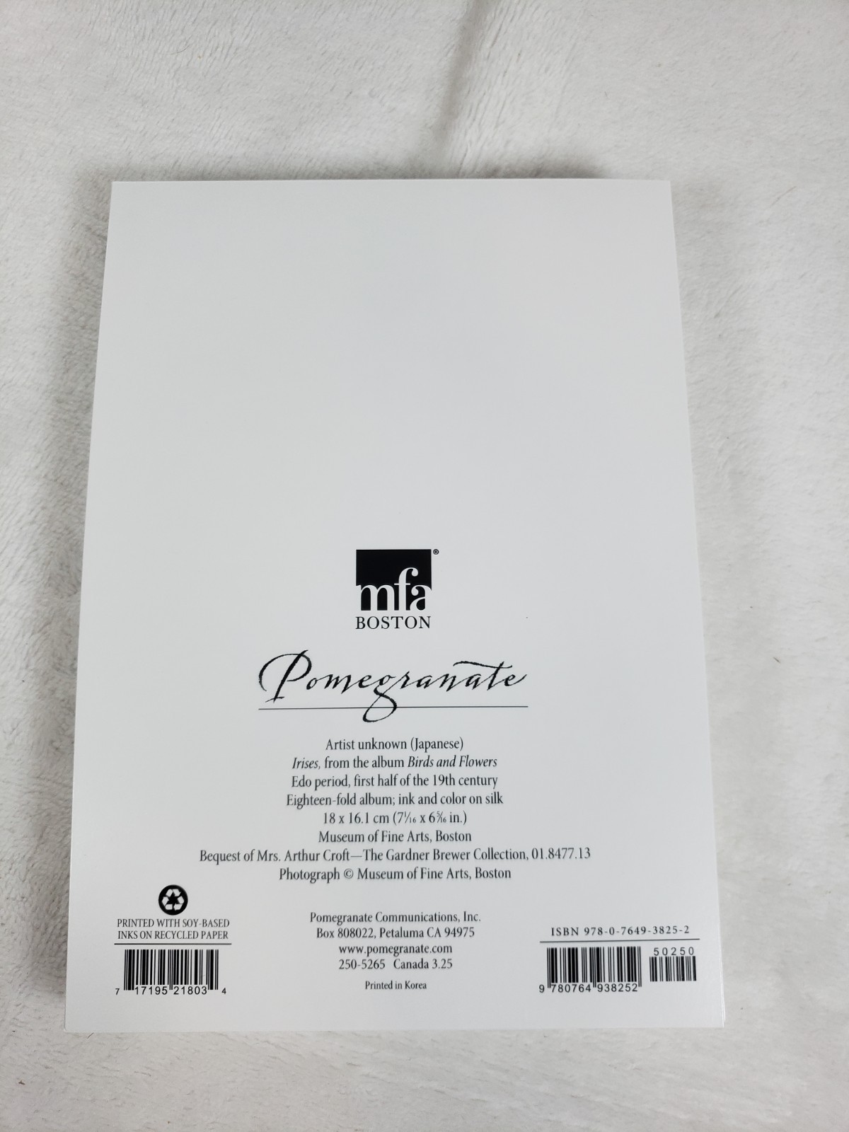 Boston Museum Of Fine Arts Iris Note Cards Boxed Set 20 Count, 5 each design