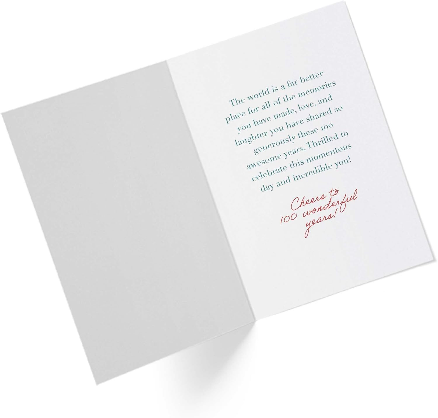 100th Birthday Card with Envelope – Gold Stripes Turquoise Chevron one-hundred y