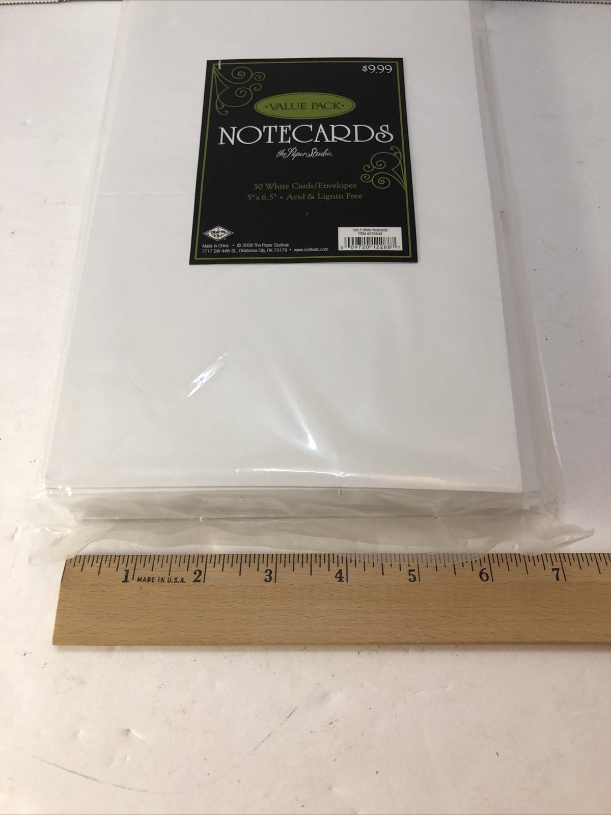 Blank Notecards And Envelopes 50 White 5”x6.5” By Paper Studio New Sealed