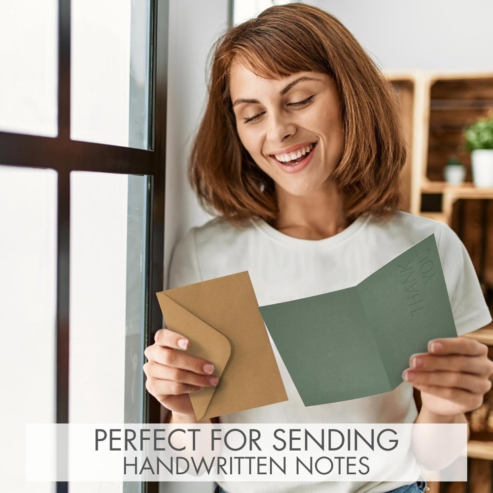 Elegant Blank Thank You Cards Set of 30 with Envelopes and Stickers for Weddings