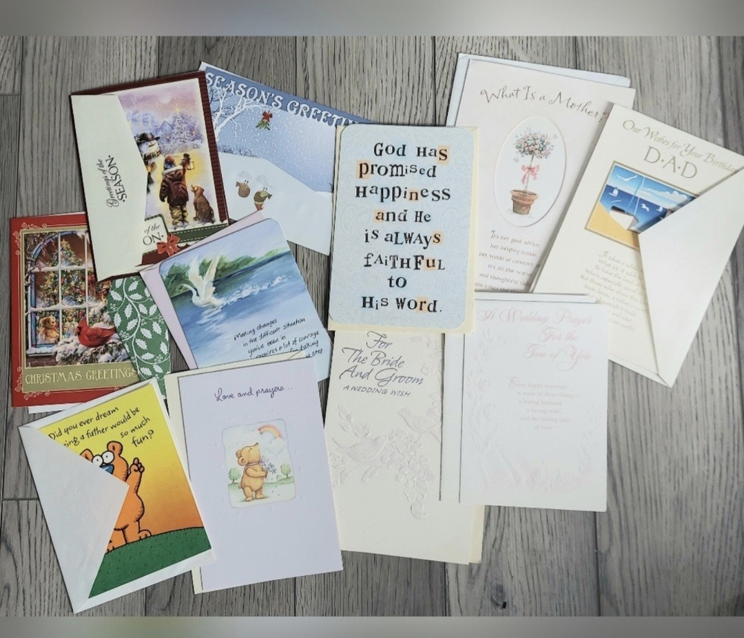 MIXED GREETING CARD LOT, LOT OF 11, NEW WITH ENVELOPES