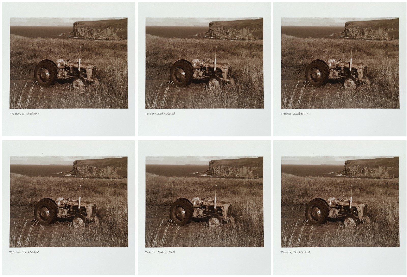 LYRICAL Scotland 6 Set Of 15cm x 15cm Tractor Scenes of Scotland Birthday